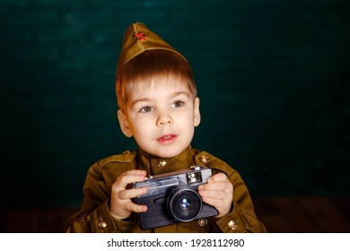 Boy Russian Military Uniform Camera Child Stock Photo 1928112980 ...