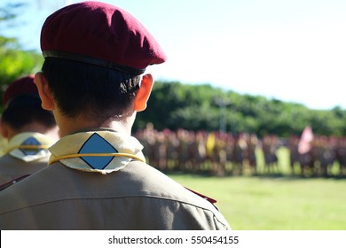 Boy Scout Blurred Background 