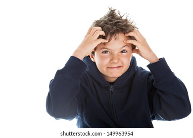 Boy Scratching His Head 