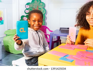 Boy Show Cursive Letter Learn With Tactile Cards