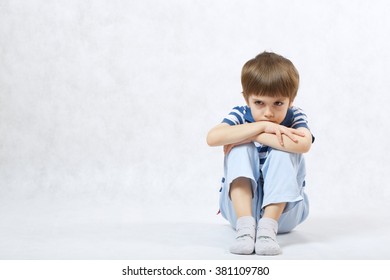 Young Boy Hypersensitivity Sitting Alone On Stock Photo 795768106 ...