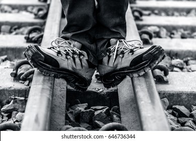 292 A Boy Standing On Railway Track Images, Stock Photos & Vectors ...