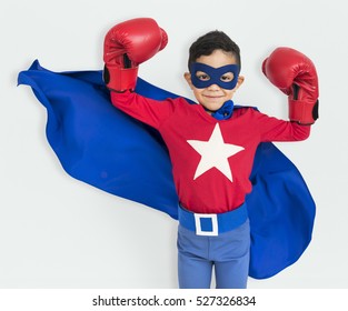 Boy Superhero Brave Child Gutsy Kid Concept