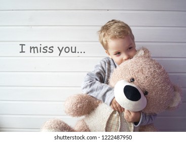 Boy Teddy Bear Bored Stock Photo 1222487950 | Shutterstock