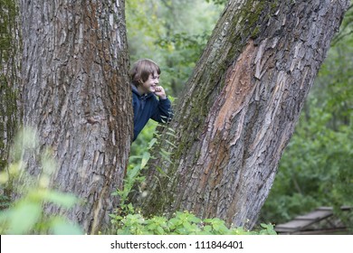 Boy in the trees