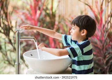 Boy Washing Hand 