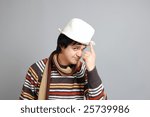 boy in white hat