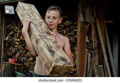 boy and work in the country