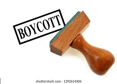 
Boycott Stamp On White Background