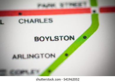 Boylston Station. Boston Metro Map.