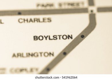 Boylston Station. Boston Metro Map.