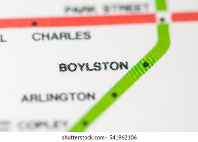 Boylston Station. Boston Metro Map.