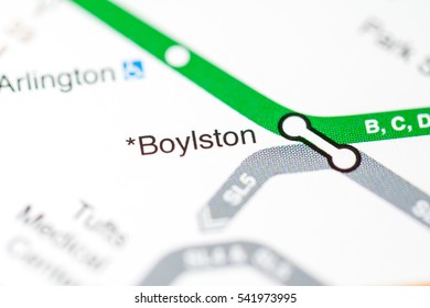 Boylston Station. Boston Metro Map.