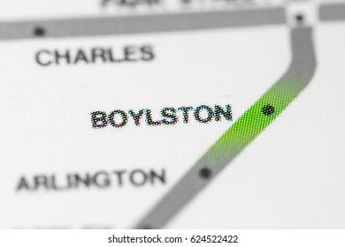 Boylston Station. Boston Metro Map.