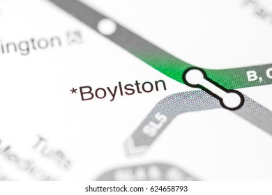 Boylston Station. Boston Metro Map.