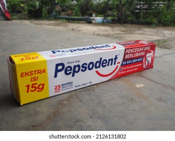 Boyolali, 20 February 2022 : Toothpaste Product From Indonesia Brand Pepsodent