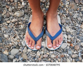 Boy Feet Flip Flops Images, Stock Photos & Vectors | Shutterstock