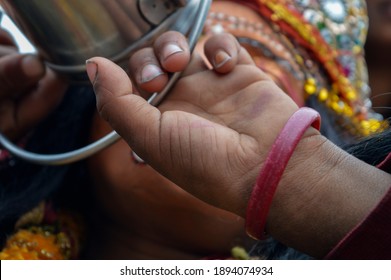 The Boy's Hand Picture From Triveni Sangam Allahabad