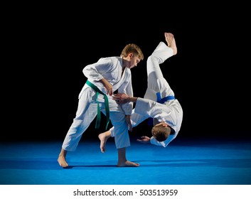 Boys Martial Arts Fighters Isolated