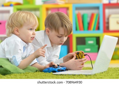 Boys Playing Computer Games