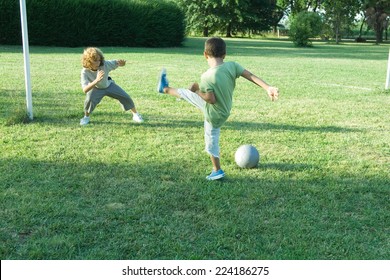 Boys Playing Soccer