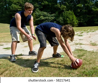 Boys Playing Touch Football