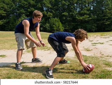 Boys Playing Touch Football