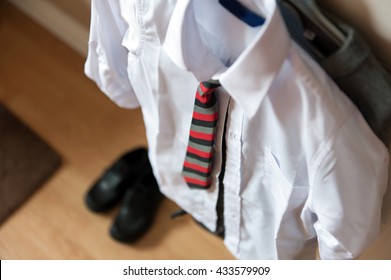 Boys School Uniform On Hanger