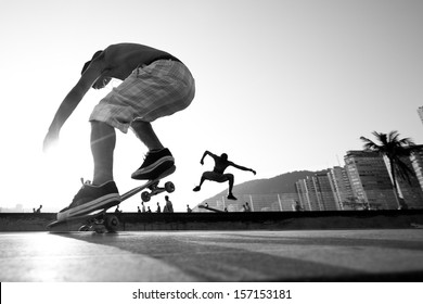 Boys skateboarding in the skateboarding park - Powered by Shutterstock