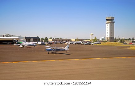 BOZEMAN, MT -5 SEP 2018- View of the Bozeman Yellowstone International Airport (BZN),  located in Gallatin County, Montana. It serves tourists visiting Yellowstone National Park.