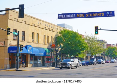 BOZEMAN, MT -7 SEP 2018- View Of Downtown Bozeman, Montana, Home To The Campus Of Montana State University (MSU).