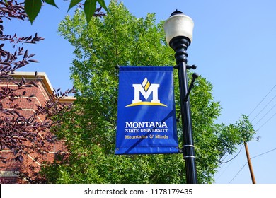 BOZEMAN, MT -7 SEP 2018- View Of Downtown Bozeman, Montana, Home To The Campus Of Montana State University (MSU).