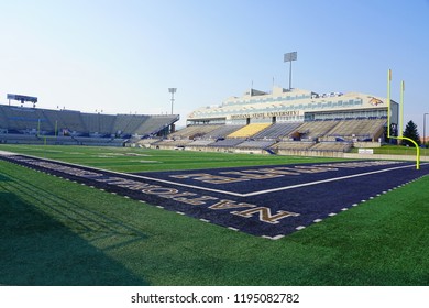 BOZEMAN, MT -7 SEP 2018- View Of The Bobcat Stadium On The Campus Of Montana State University In Bozeman, Home Of The Bobcats. MSU Is A Public Research And Teaching University.