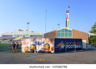 BOZEMAN, MT -7 SEP 2018- View Of The Bobcat Stadium On The Campus Of Montana State University In Bozeman, Home Of The Bobcats. MSU Is A Public Research And Teaching University.