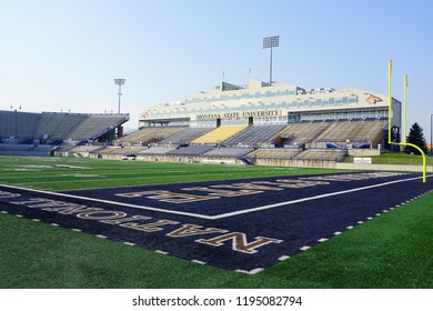 BOZEMAN, MT -7 SEP 2018- View Of The Bobcat Stadium On The Campus Of Montana State University In Bozeman, Home Of The Bobcats. MSU Is A Public Research And Teaching University.