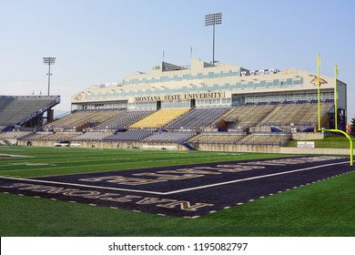 BOZEMAN, MT -7 SEP 2018- View Of The Bobcat Stadium On The Campus Of Montana State University In Bozeman, Home Of The Bobcats. MSU Is A Public Research And Teaching University.