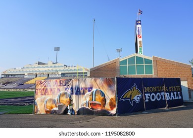 BOZEMAN, MT -7 SEP 2018- View Of The Bobcat Stadium On The Campus Of Montana State University In Bozeman, Home Of The Bobcats. MSU Is A Public Research And Teaching University.