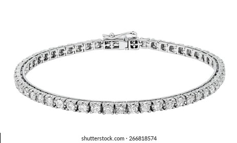 Bracelet Diamond Isolated On White