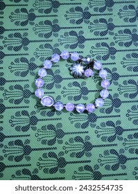bracelet made of purple beads