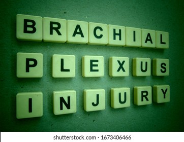 Brachial Plexus Injury, word cube with background. - Shutterstock ID 1673406466