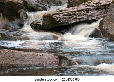 The Bracklinn Falls Are A Series Of Waterfalls North-east Of Callander, Scotland, UK On The Course Of The Keltie Water, Where The River Crosses The Highland Boundary Fault. 