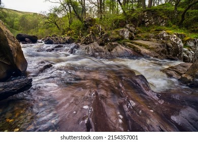 The Bracklinn Falls Are A Series Of Waterfalls North-east Of Callander, Scotland, UK On The Course Of The Keltie Water, Where The River Crosses The Highland Boundary Fault. 