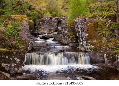 The Bracklinn Falls Are A Series Of Waterfalls North-east Of Callander, Scotland, UK On The Course Of The Keltie Water, Where The River Crosses The Highland Boundary Fault. 