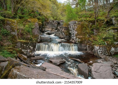 The Bracklinn Falls Are A Series Of Waterfalls North-east Of Callander, Scotland, UK On The Course Of The Keltie Water, Where The River Crosses The Highland Boundary Fault. 