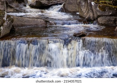 The Bracklinn Falls Are A Series Of Waterfalls North-east Of Callander, Scotland, UK On The Course Of The Keltie Water, Where The River Crosses The Highland Boundary Fault. 