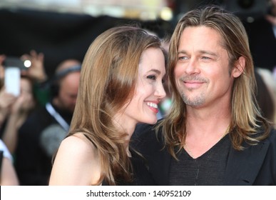 Brad Pitt and Angelina Jolie arriving for the World War Z World Premiere, at Empire Leicester Square, London. 02/06/2013