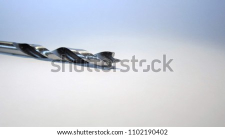 brad point drill bit isolated on white background