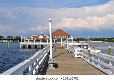 Bradenton Beach Historic Pier On Anna Maria Island, Florida