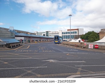 Bradford, UK - May 24, 2022: Bradford Interchange Bus Station Bradford City Centre, West Yorkshire