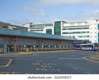 Bradford, UK - May 24, 2022: Bradford Interchange Bus Station Bradford City Centre, West Yorkshire